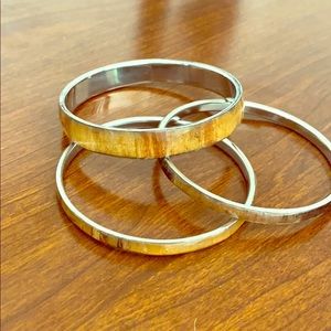 Wooden Inlay Bangled Bracelets.